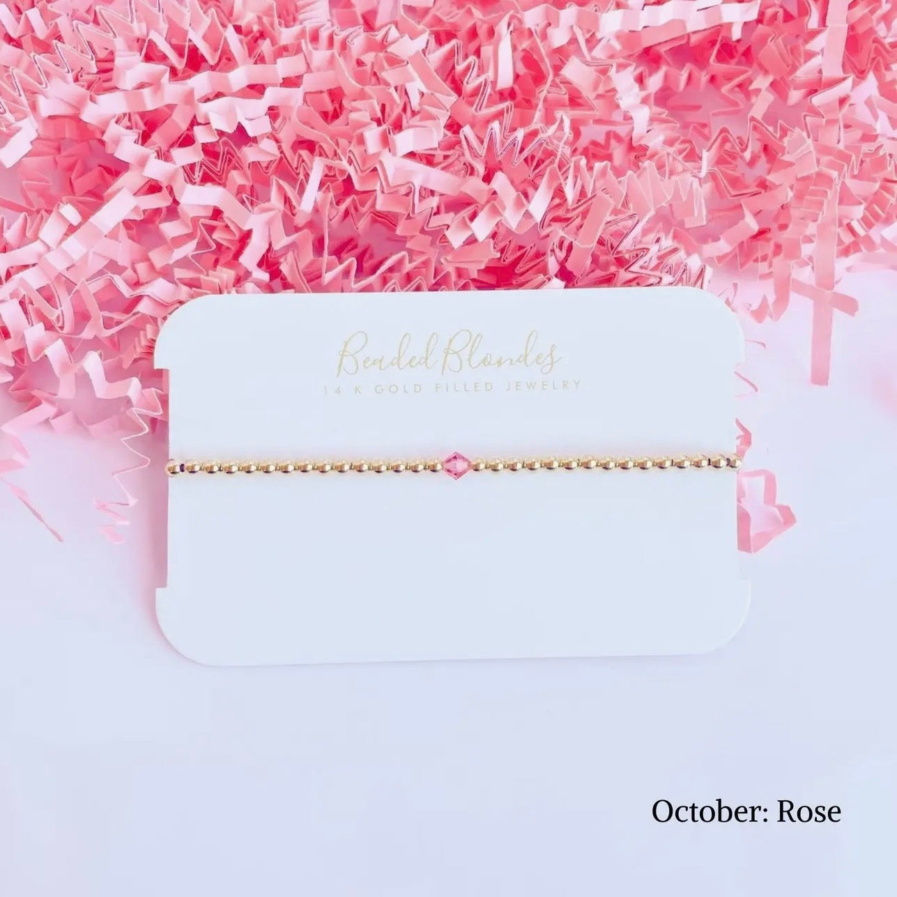 Beaded Blondes Birthstone Swarovski Bracelet | 
October