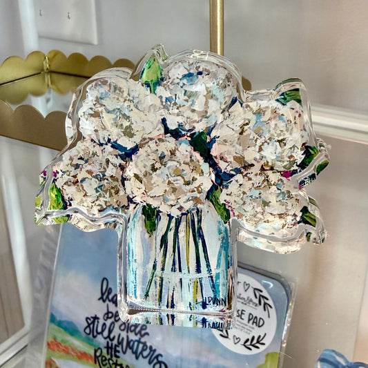 Acrylic Bloom | Bitty Cream Hydrangeas