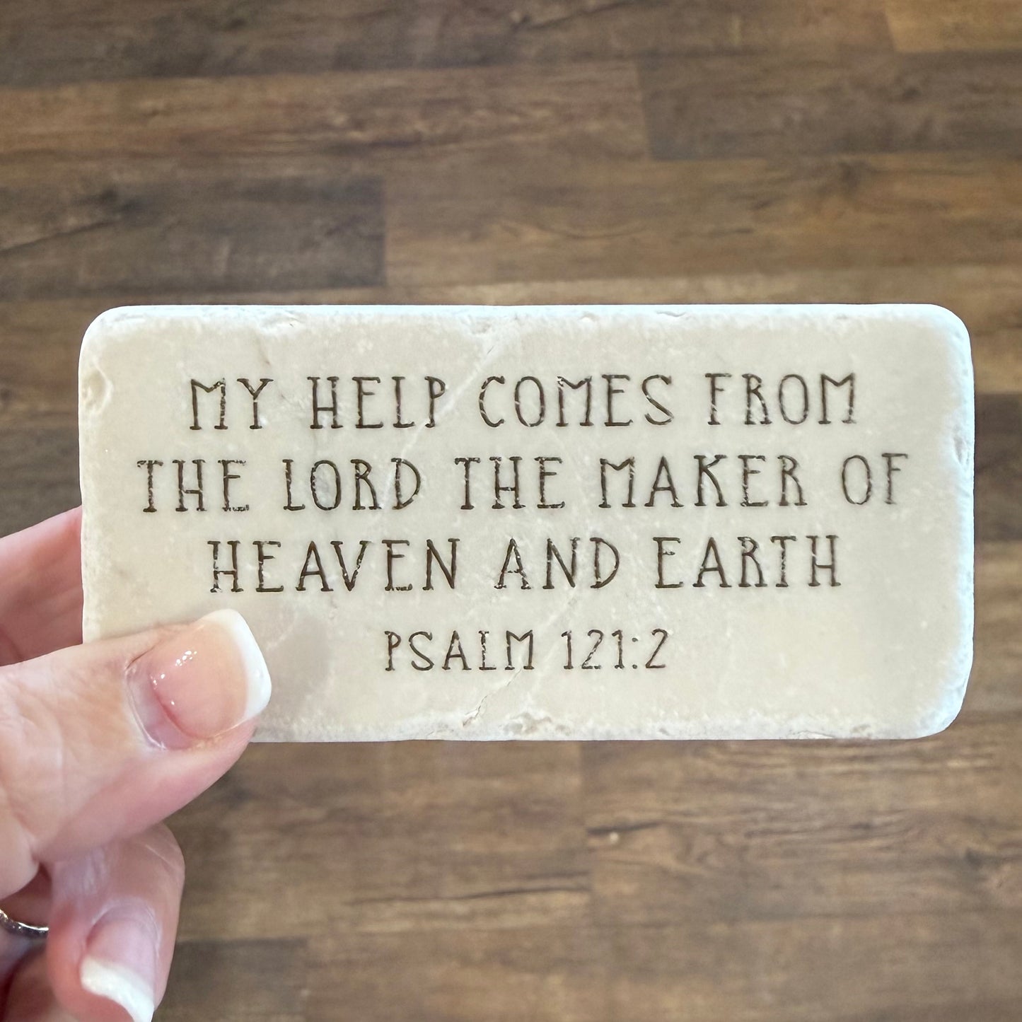 Scripture Stones | Psalm 121:1 | Half Block