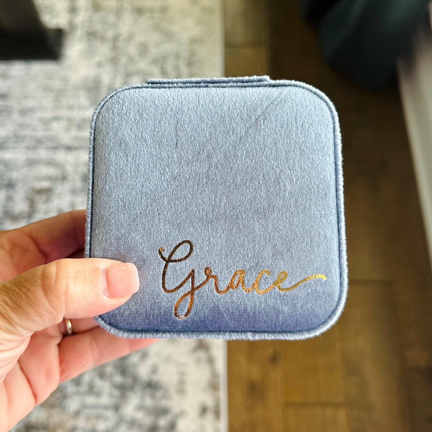 Personalized Velvet Jewelry Box