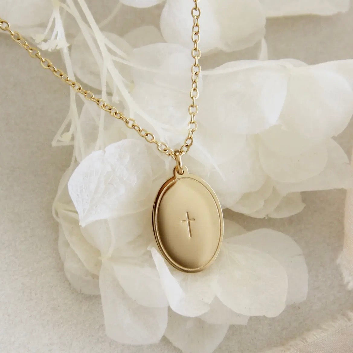LoveStory Necklace | Olive Branch & Cross
