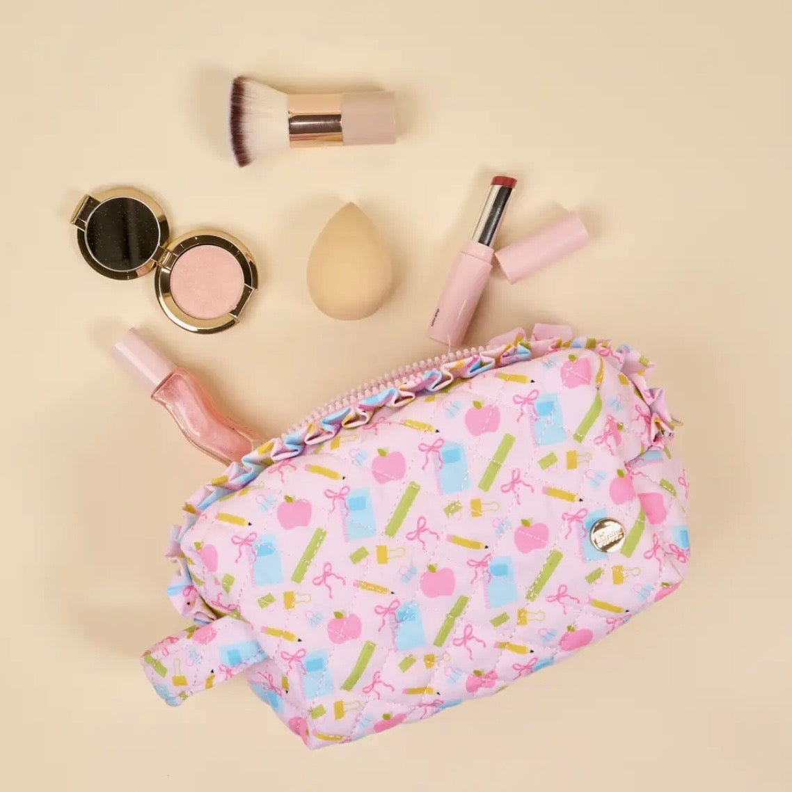 Essentials Quilted Cosmetic Pouch | School’s In Session
