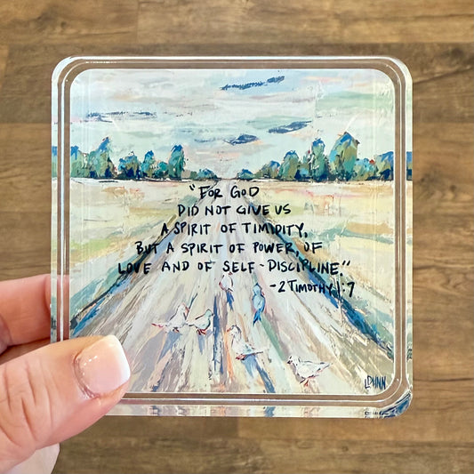 Acrylic Scripture Block | 2 Timothy 1:7