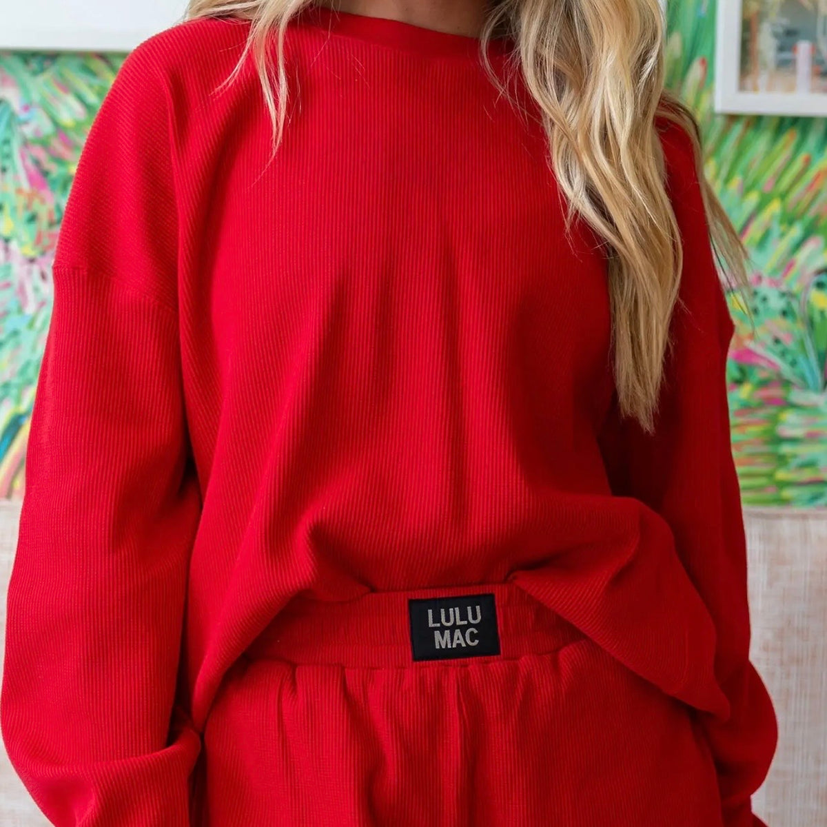 Lulu Mac Waffle Top | Red