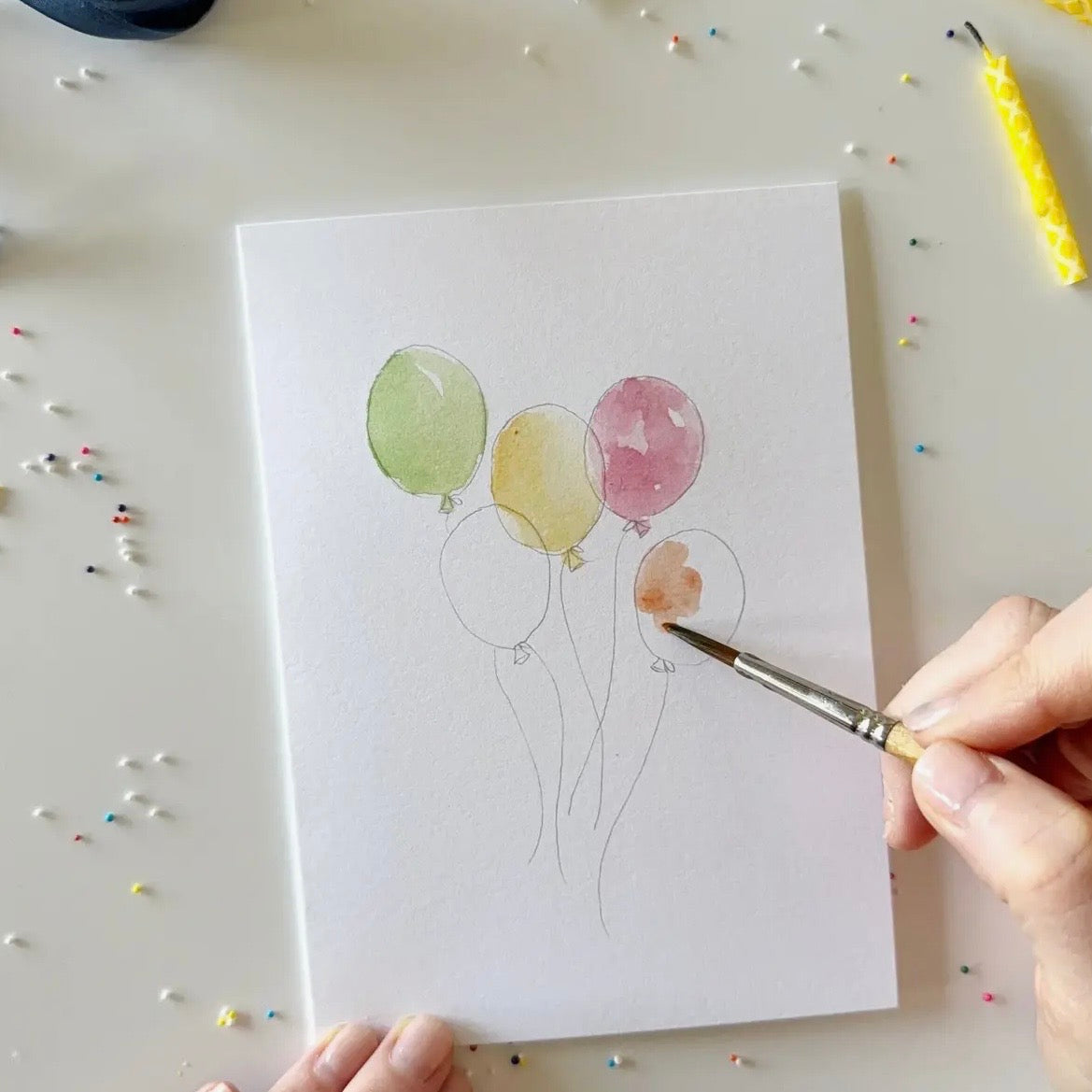 Paintable Watercolor
Notecard Set
 | Celebrate