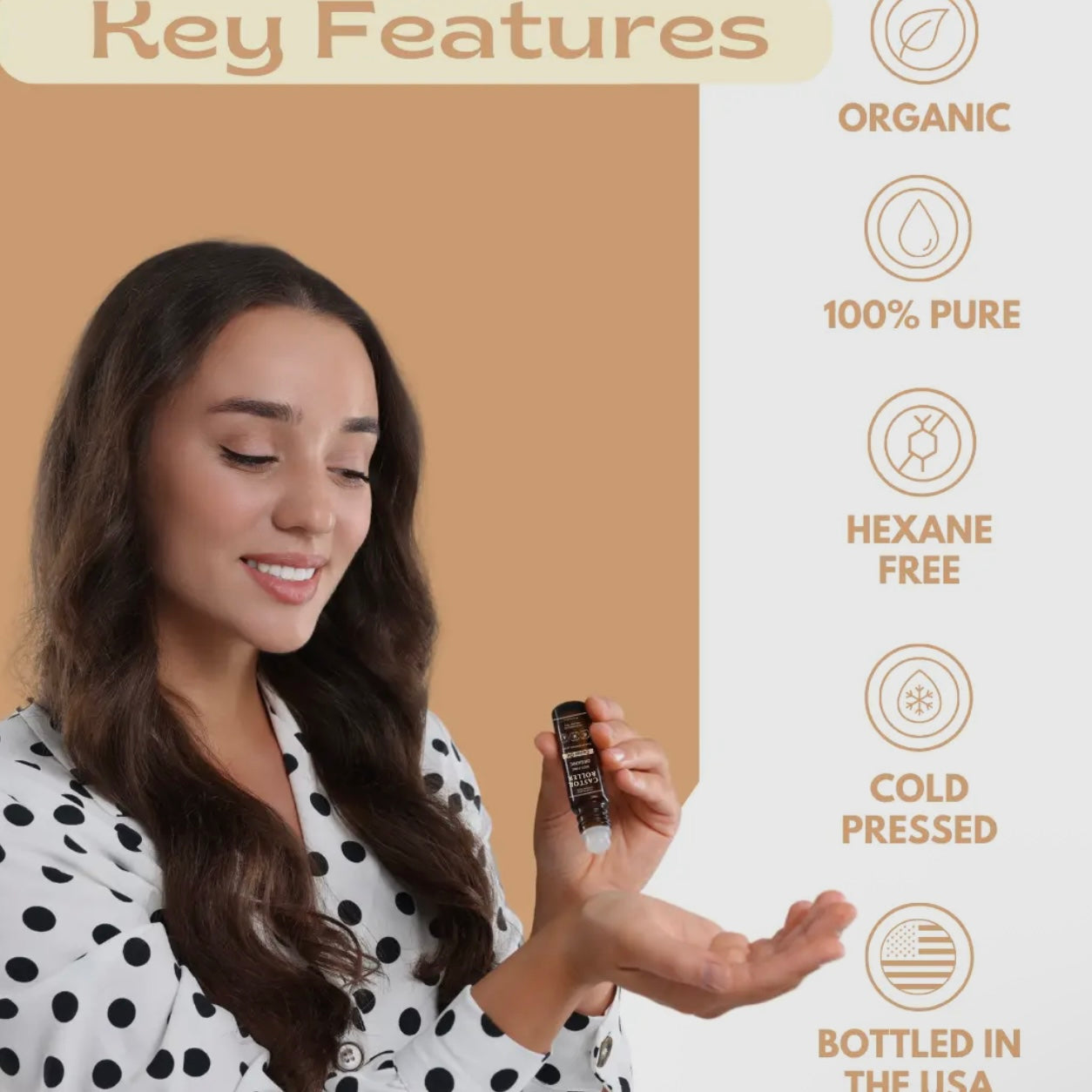 Organic Cold-Pressed Castor Oil Roller