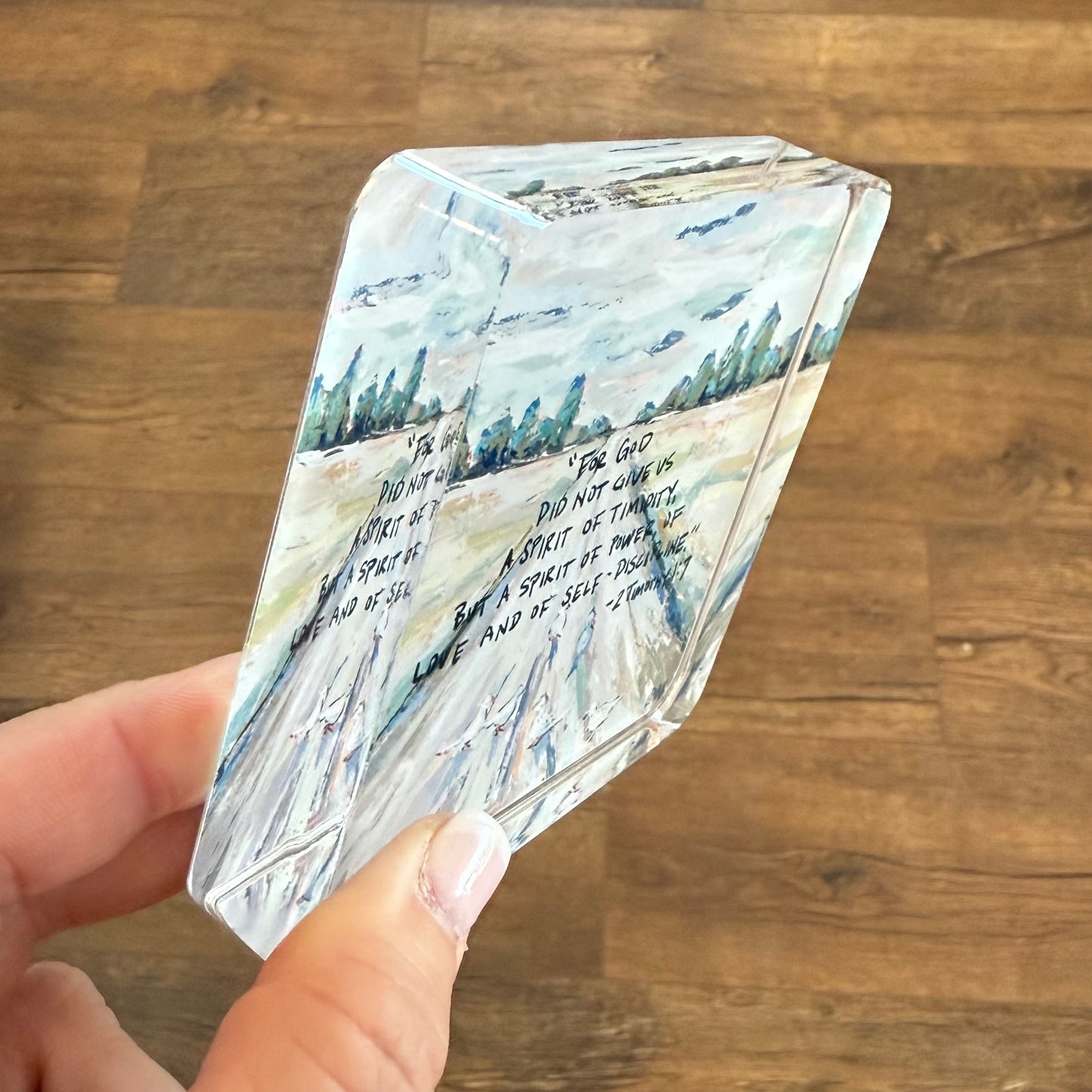 Acrylic Scripture Block | 2 Timothy 1:7