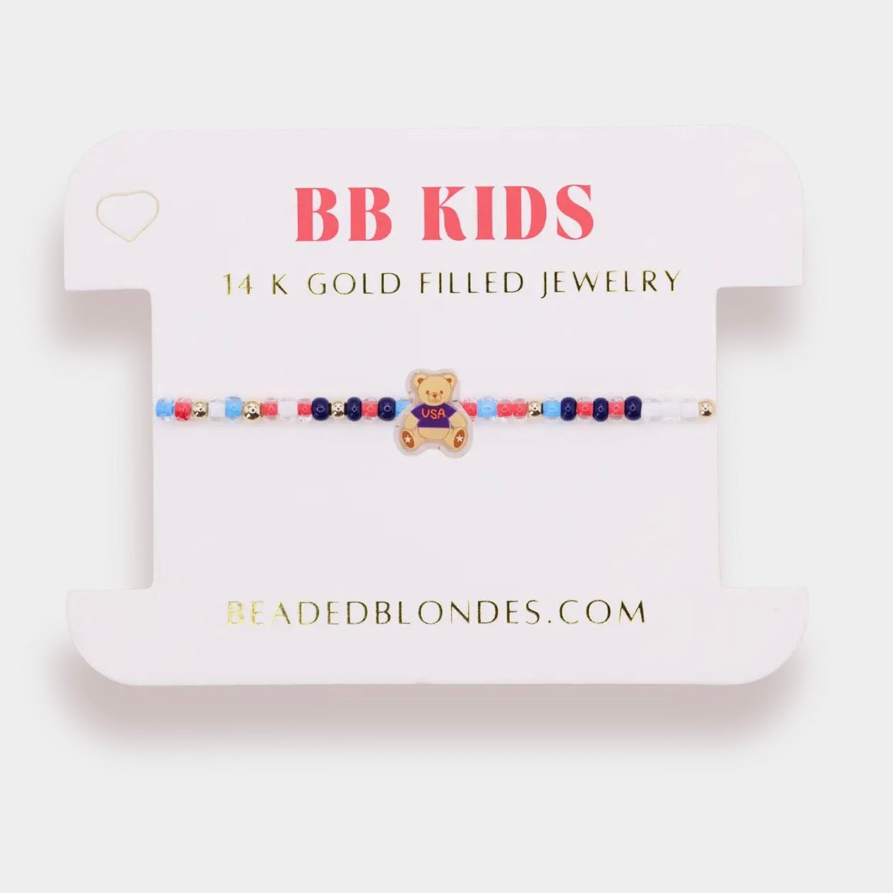 Beaded Blondes Kids | Patriotic Bear