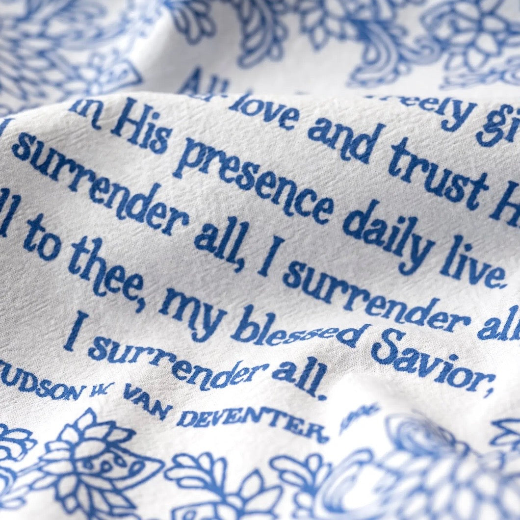 Hymn Tea Towel | I Surrender All