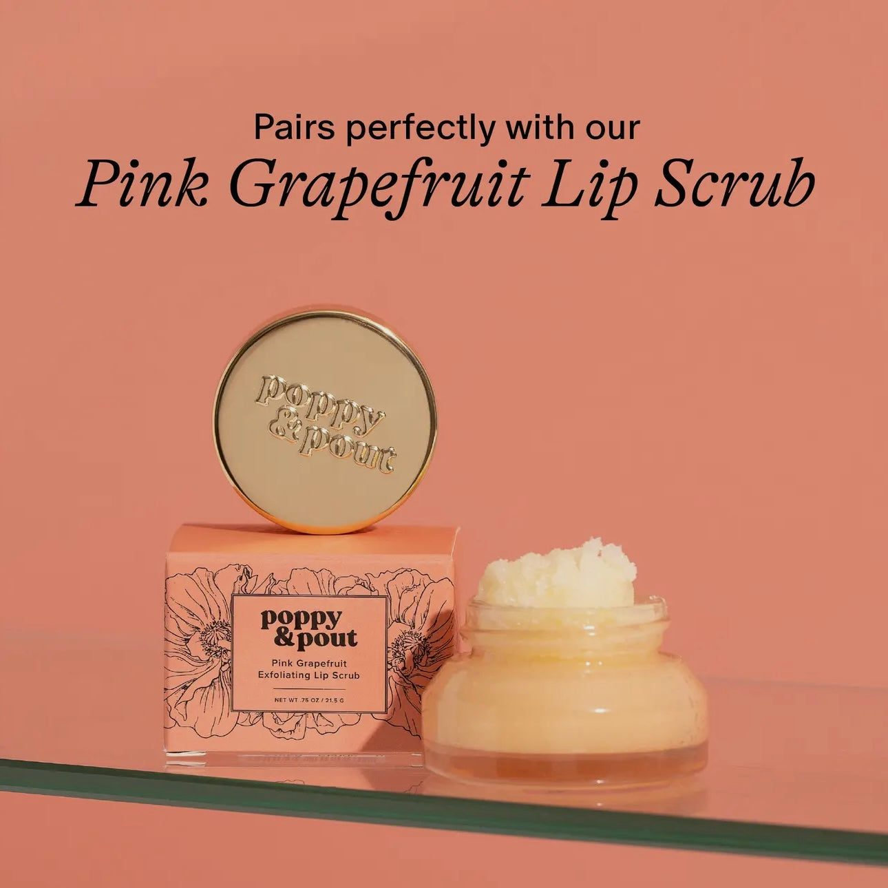 Poppy & Pout Lip Balm | Pink Grapefruit