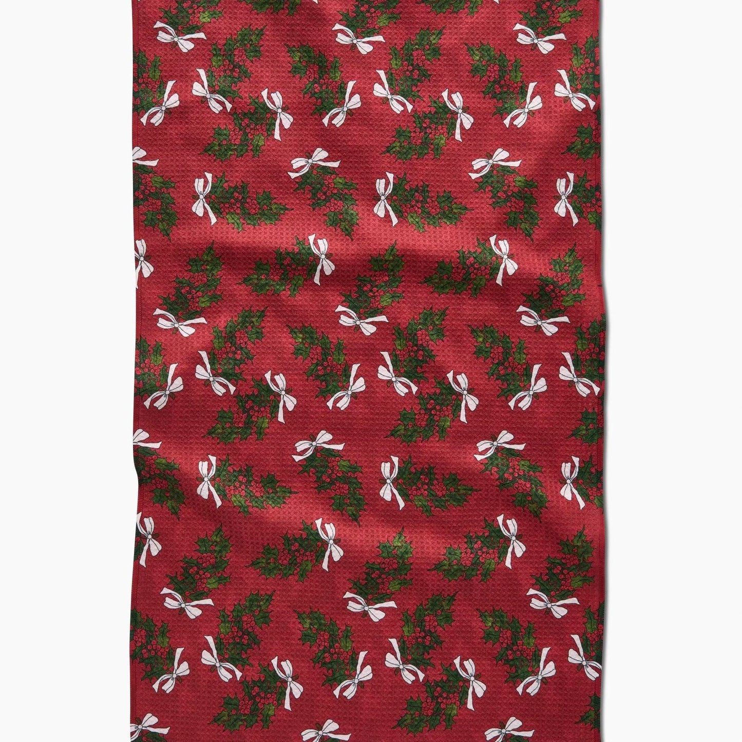Geometry Dish Towel | Christmas Berry Bow