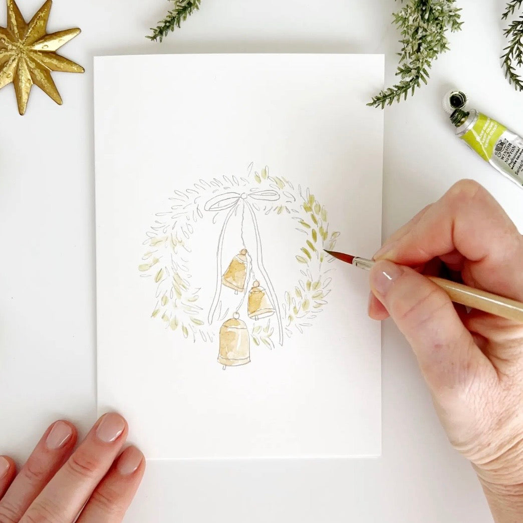 Paintable Watercolor
Notecard Set
 | Wreaths