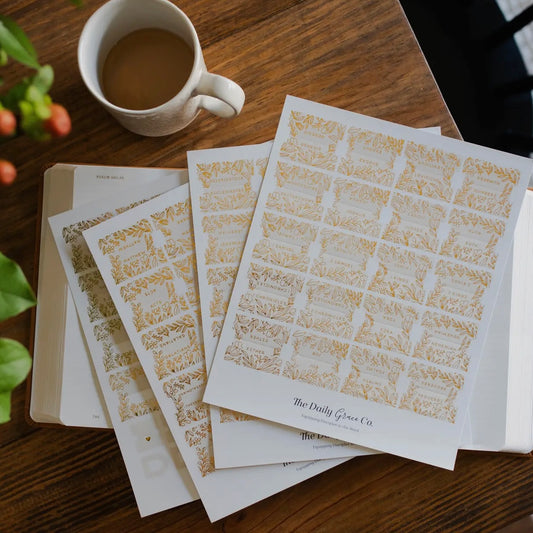 Bible Tabs | Gold Foil Cream
