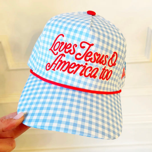 Loves Jesus & America Too Hat