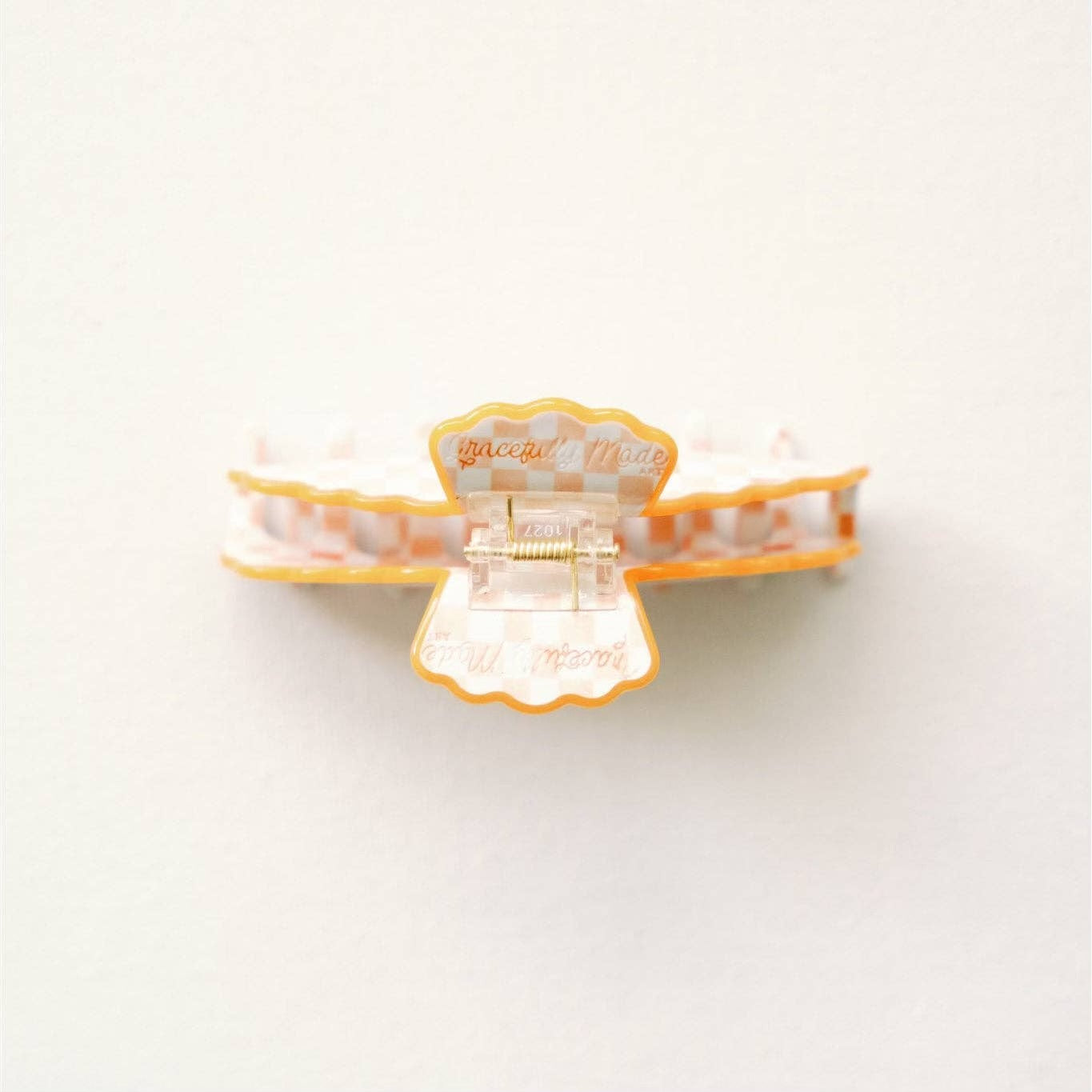 Orange Scalloped Claw Clip