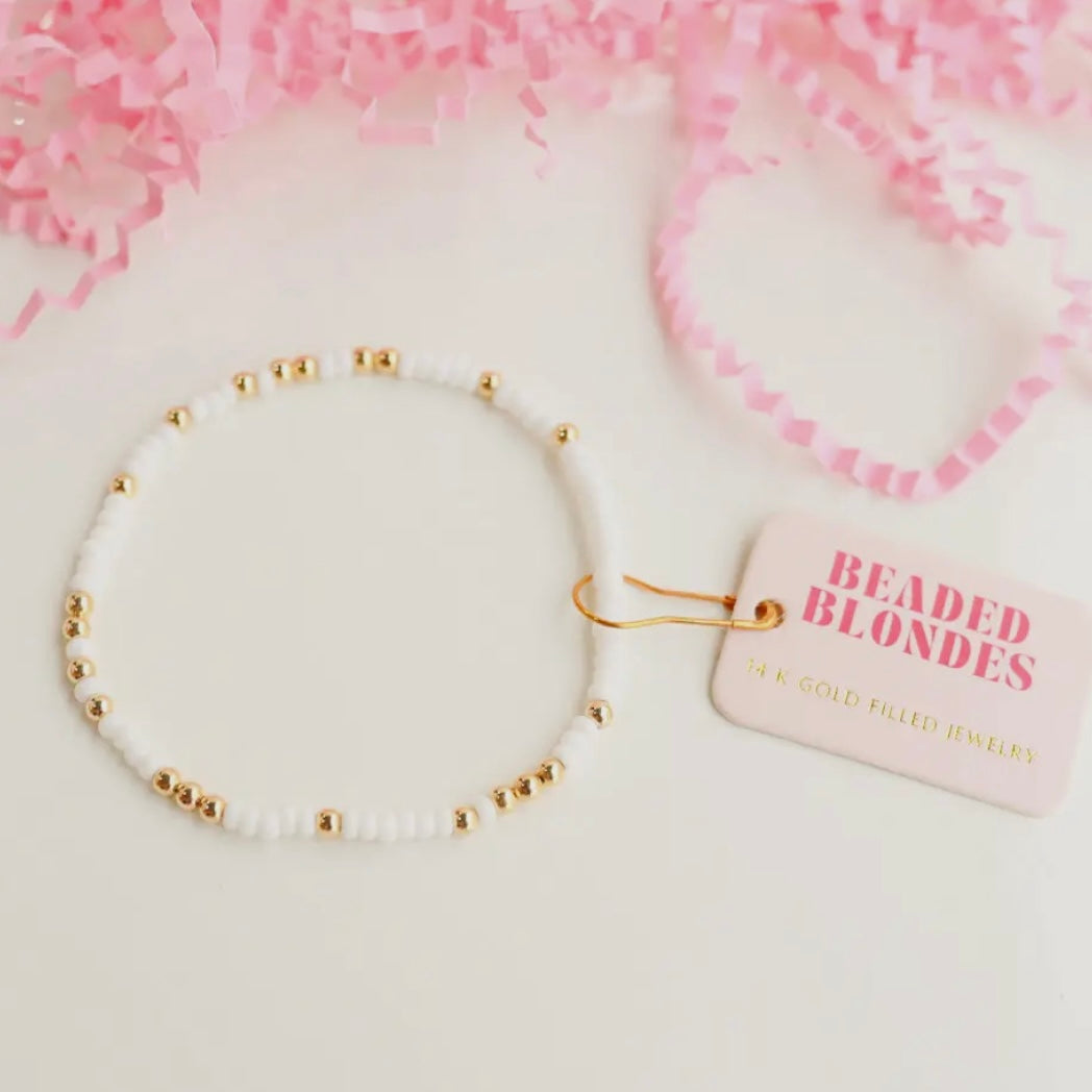Bracelet - White Sprinkle | 6.75 inch