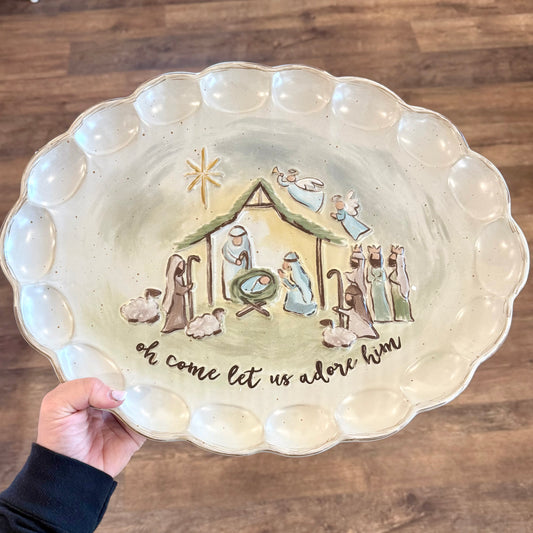 Ceramic Platter | Nativity *Store Pickup Only*