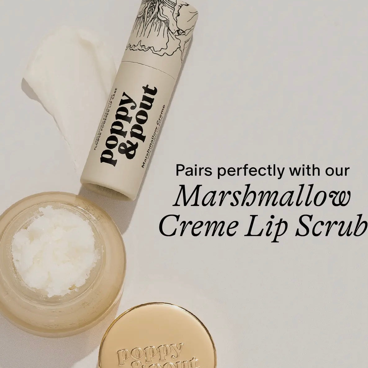 Poppy & Pout Lip Balm | Marshmallow Crème