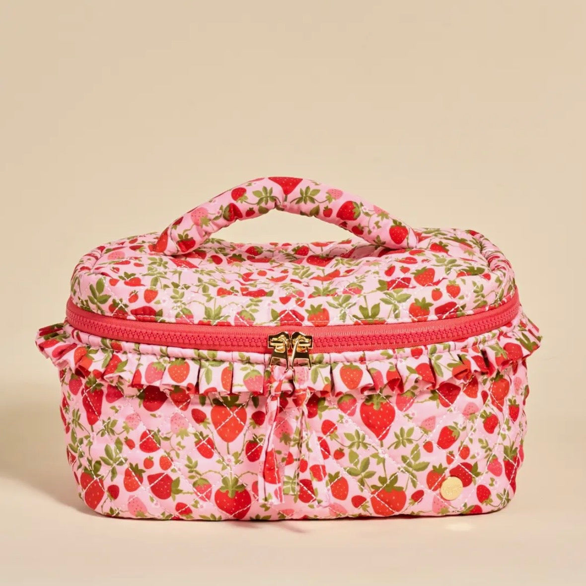 Glam & Go Quilted Cosmetic Bag | Strawberry Fields