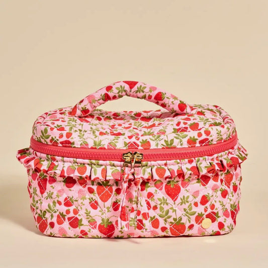 Glam & Go Quilted Cosmetic Bag | Strawberry Fields