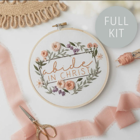 Embroidery Kit | Abide In Christ