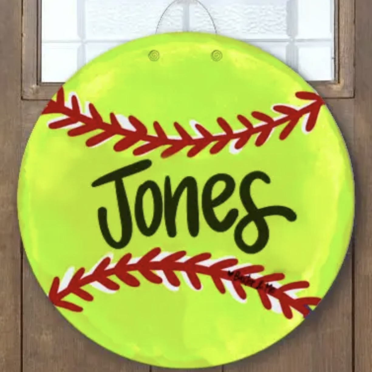 Personalized Door Hanger | Softball