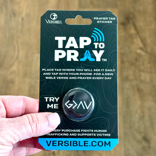 Tap To Pray Sticker | Black + God Is Greater