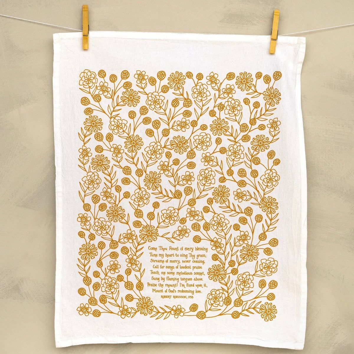 Hymn Tea Towel | Come Thou Fount