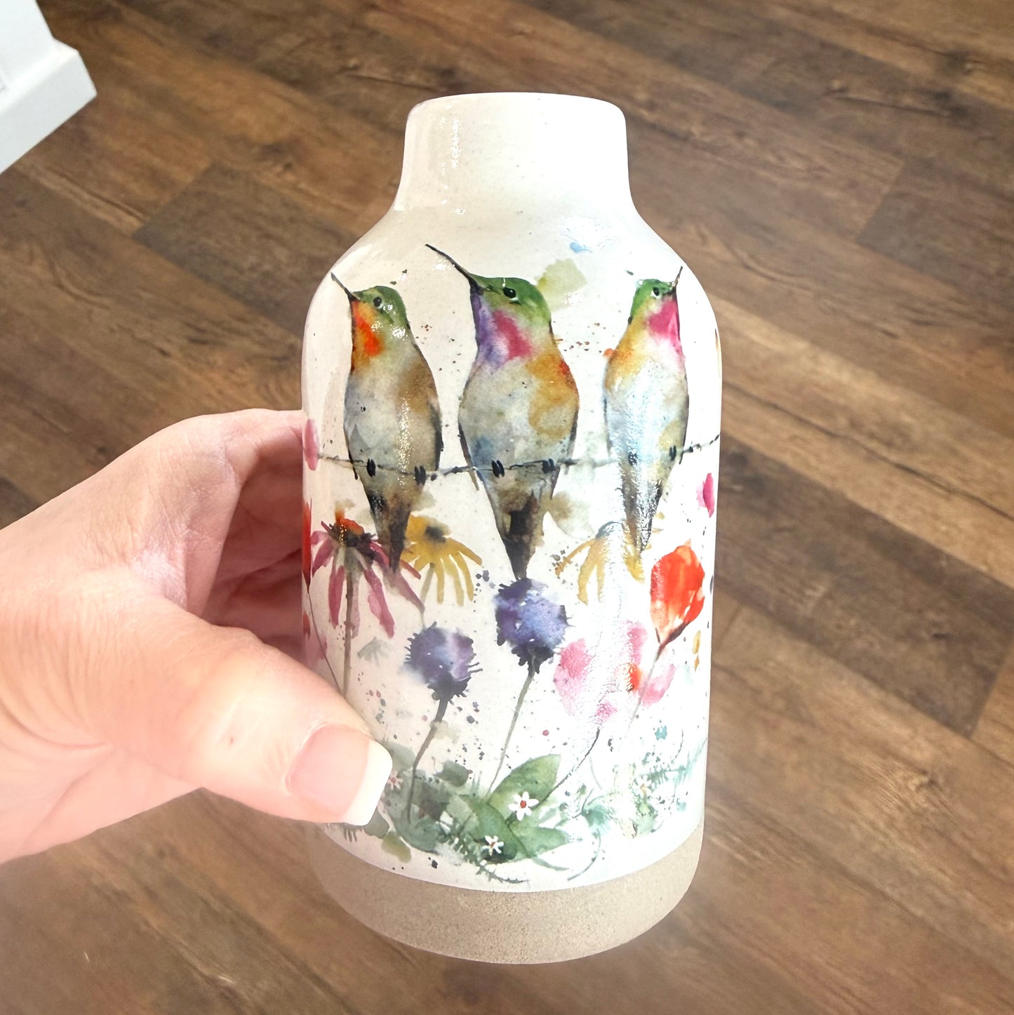 Hummingbirds Vase
