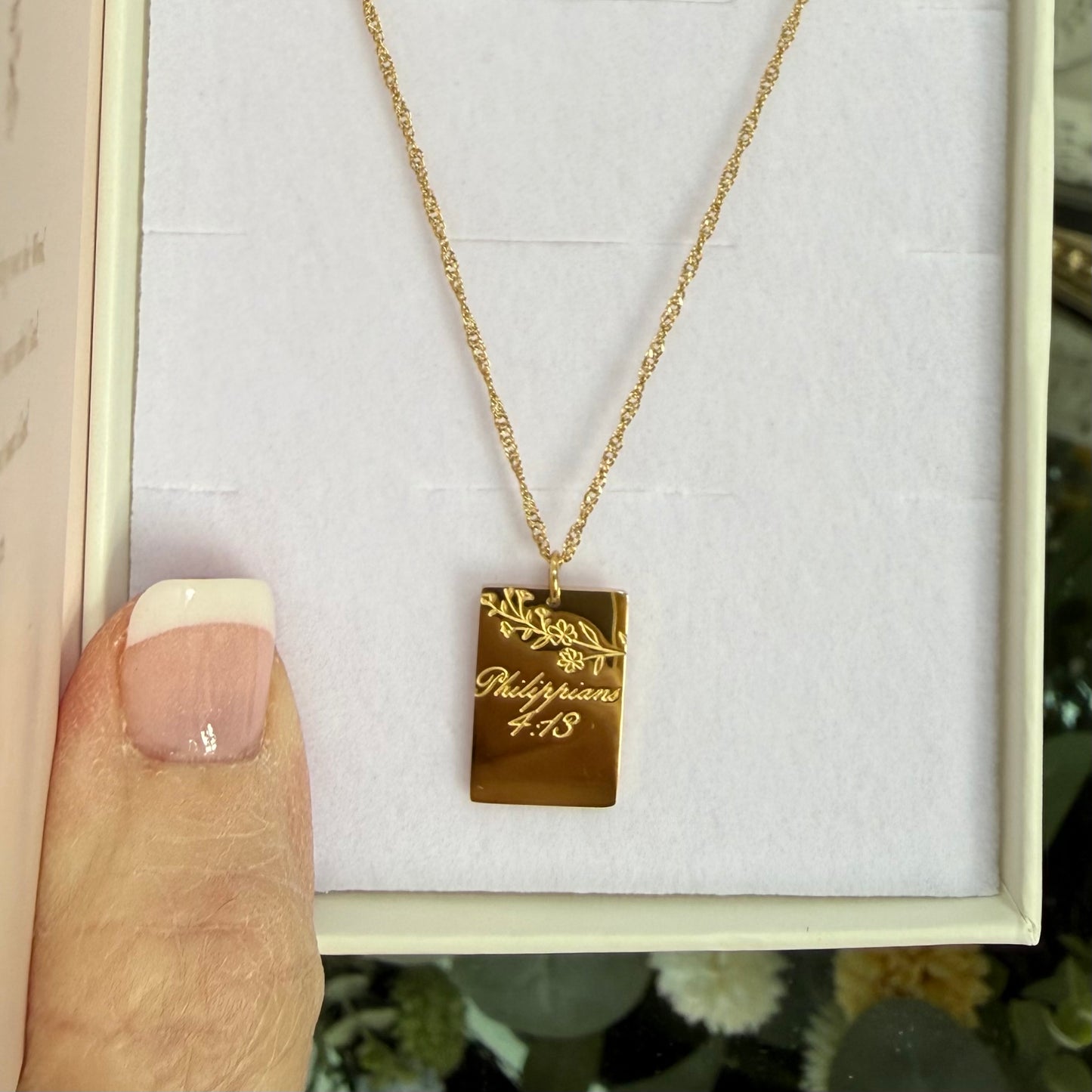 LoveStory Necklace | I Can Do All Things Through Him Philippians 4:13
