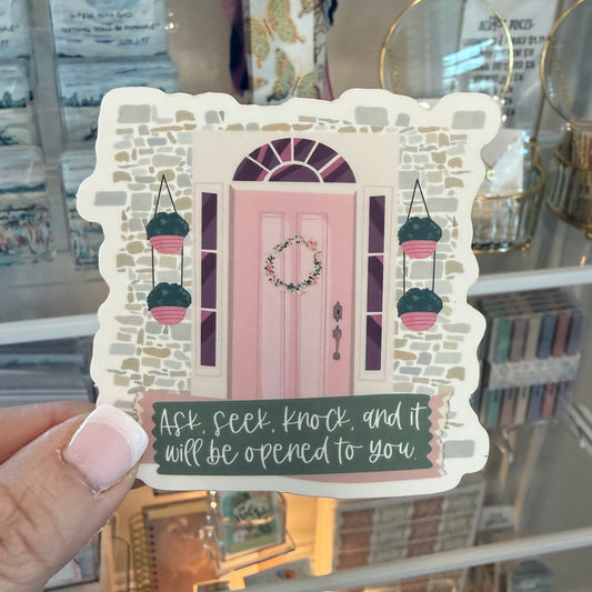 Sticker | Ask, Seek, Knock