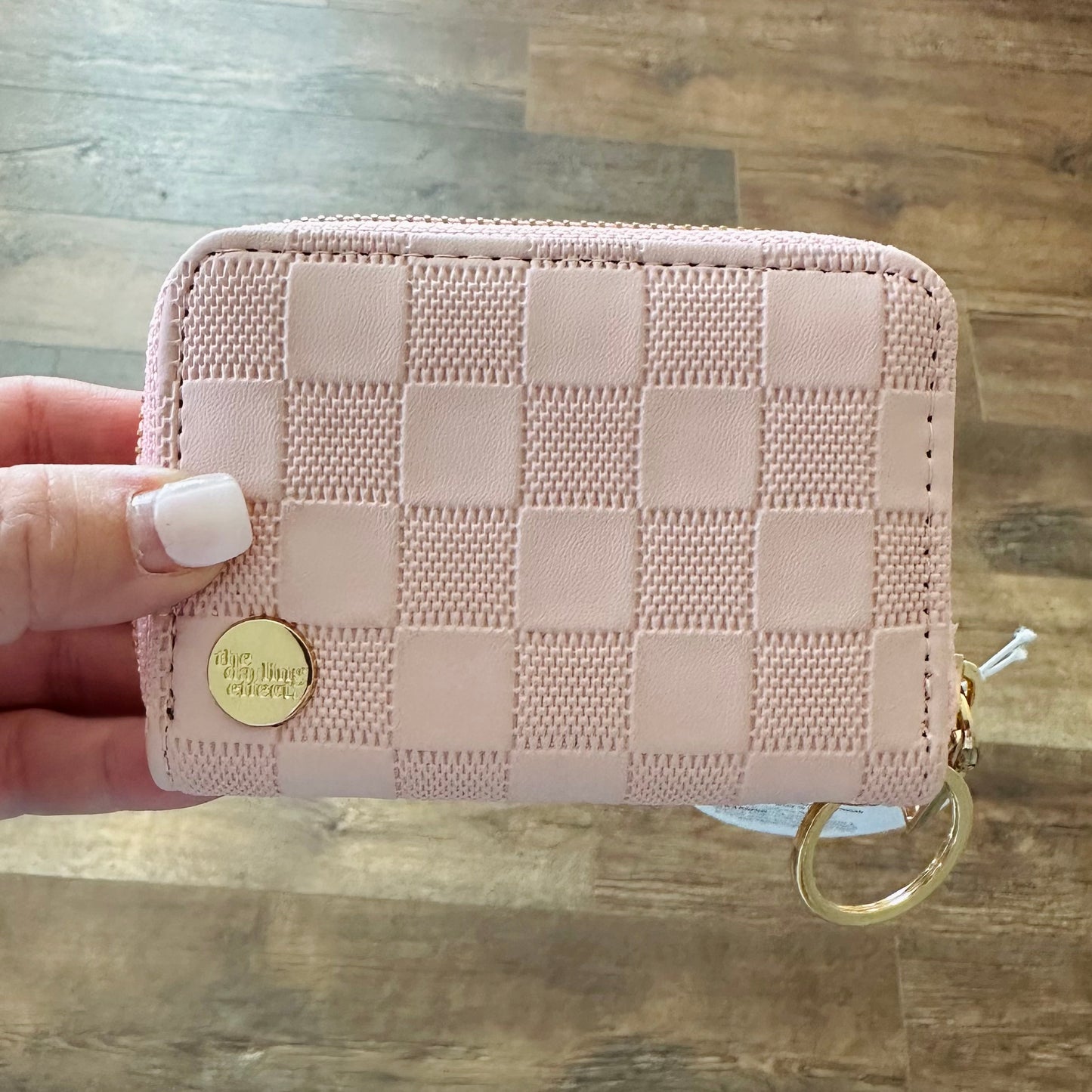 Keychain Wallet - Blush Check