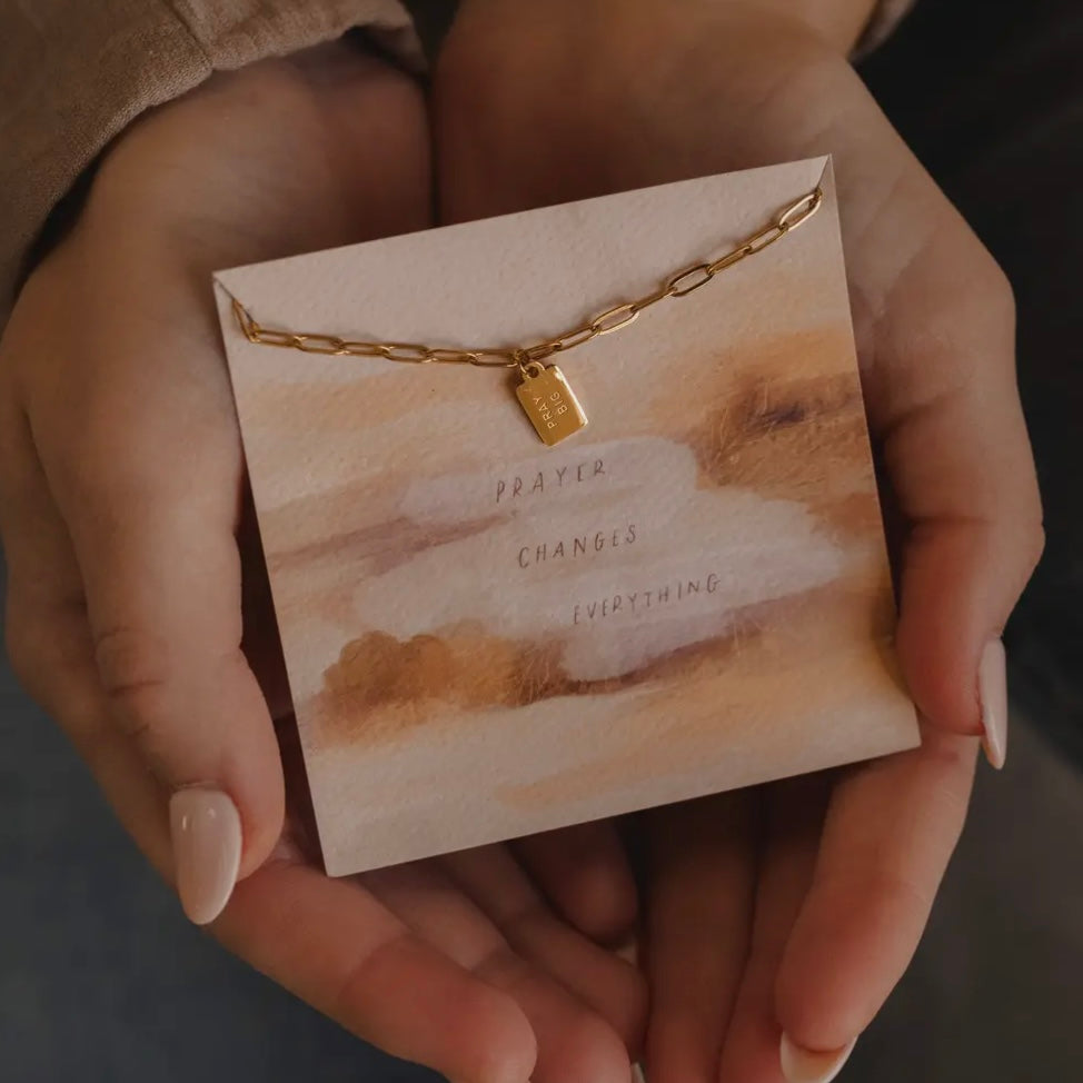 Mini Tag Necklace | Pray Big
