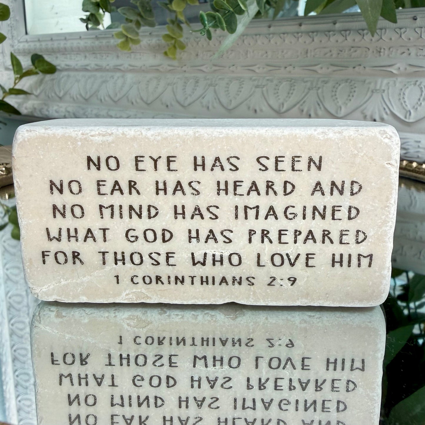Scripture Stones | No Eye Has Seen | Half Block