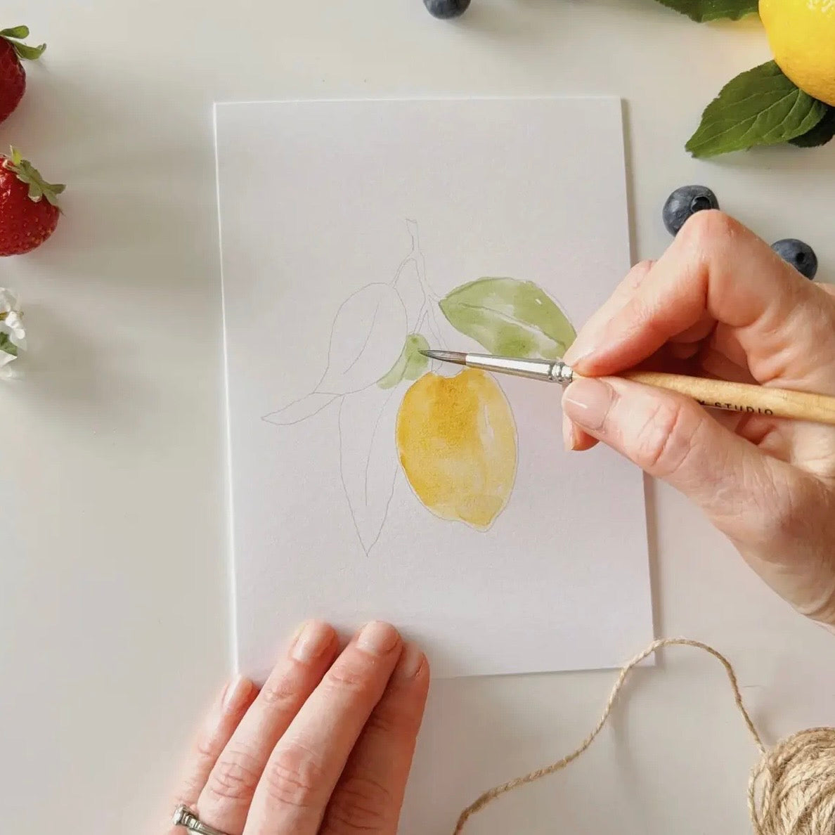 Paintable Watercolor
Notecard Set
 | Fruit