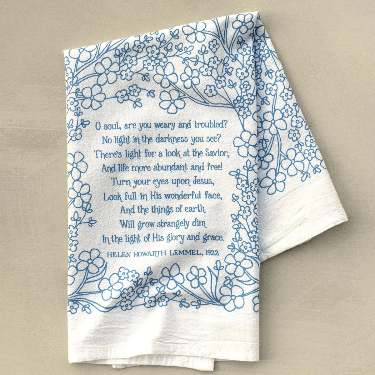 Hymn Tea Towel | Turn Your Eyes Upon Jesus