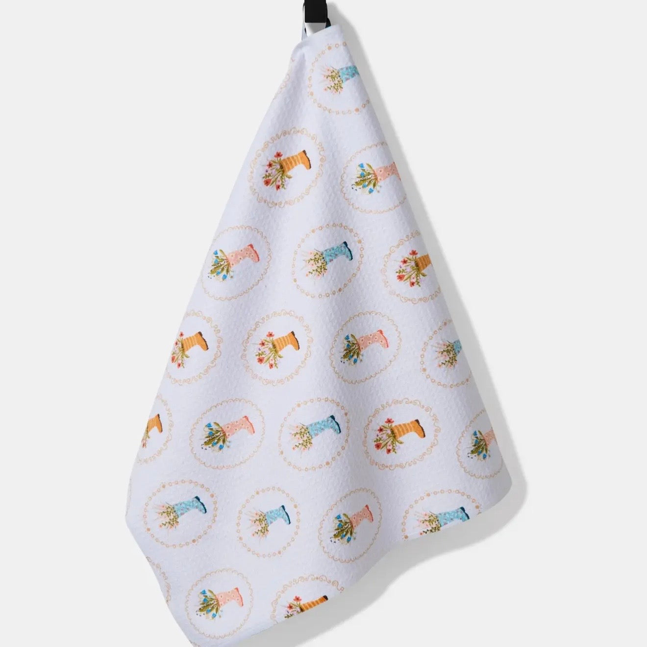 Geometry Dish Towel | Rainboots In Bloom
