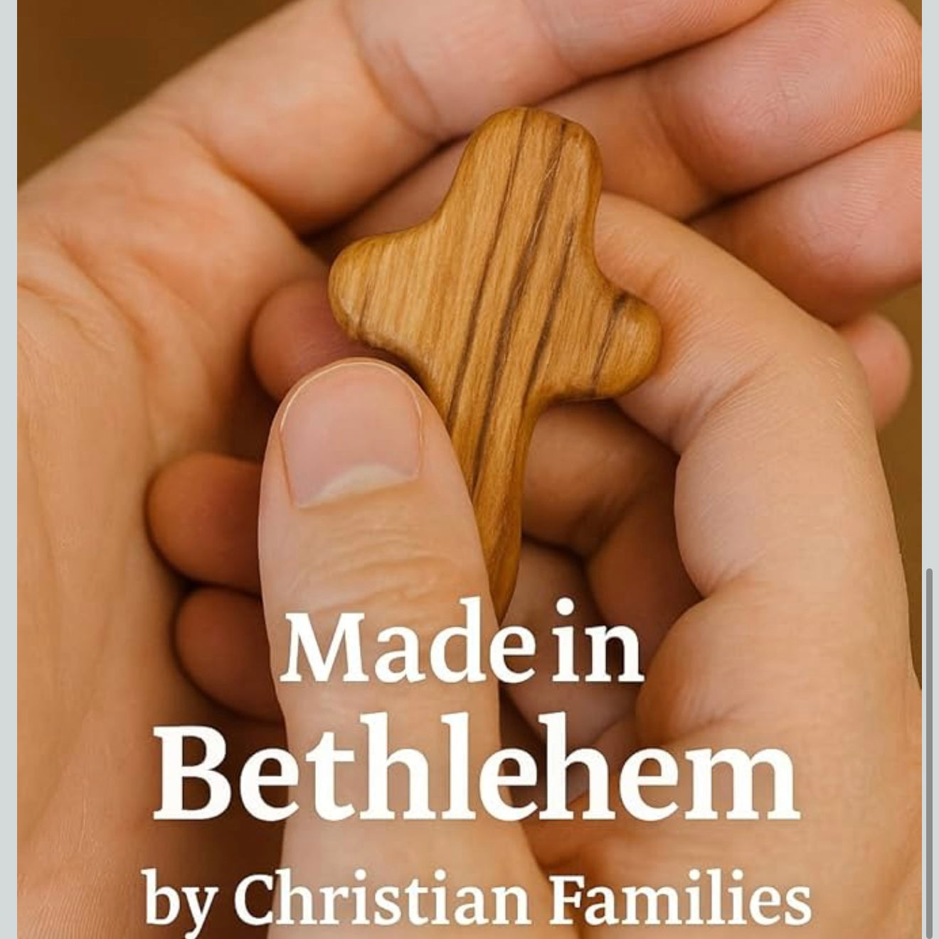 Olive Wood Comfort Crosses from Bethlehem Israel