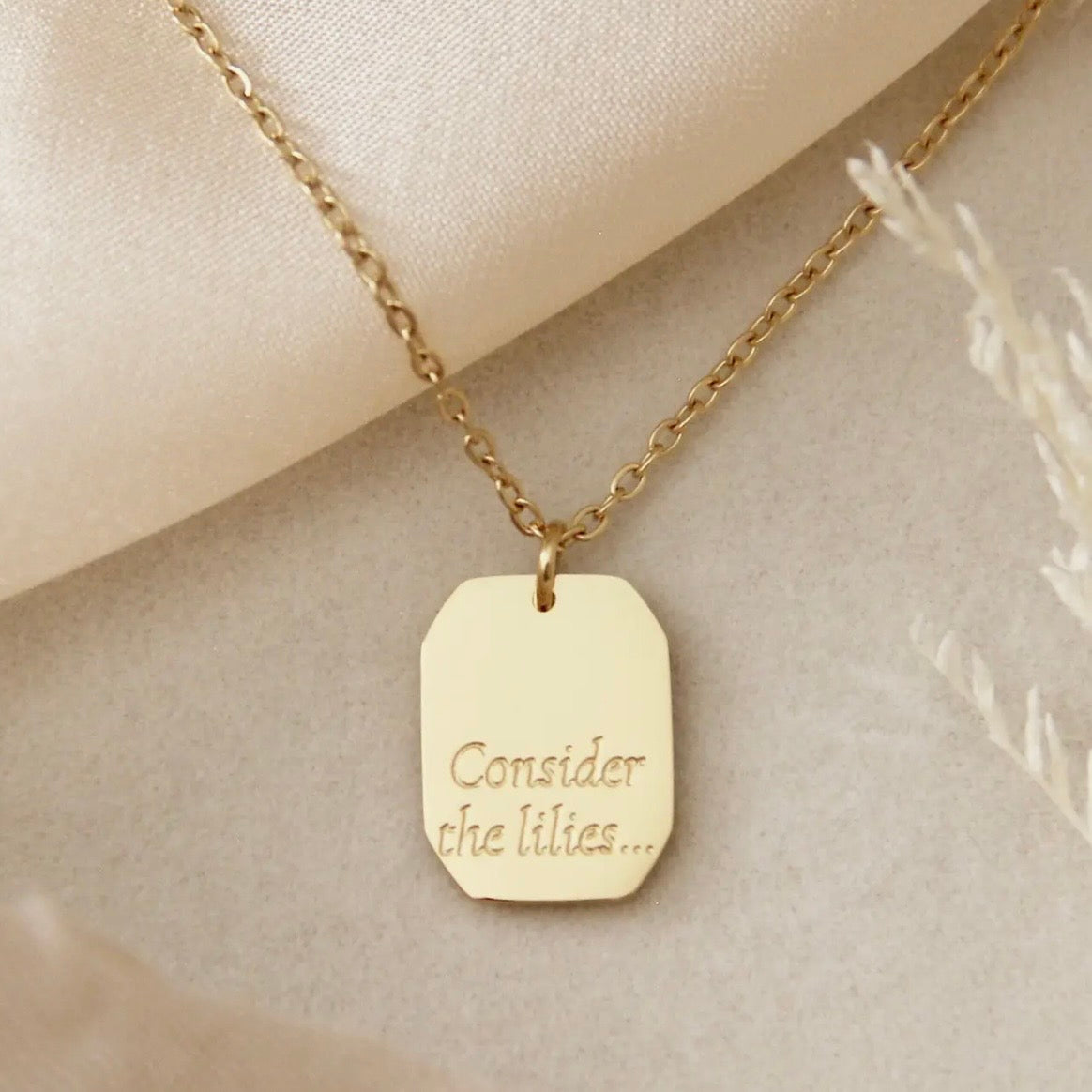 LoveStory Necklace | Consider the Lilies Luke 12:27-28
