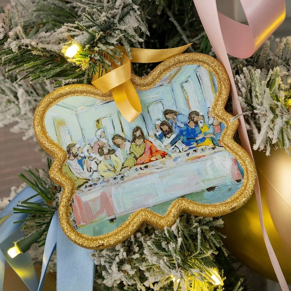 The Last Supper Supper Blown Glass Christmas Ornament By Chelsea McShane