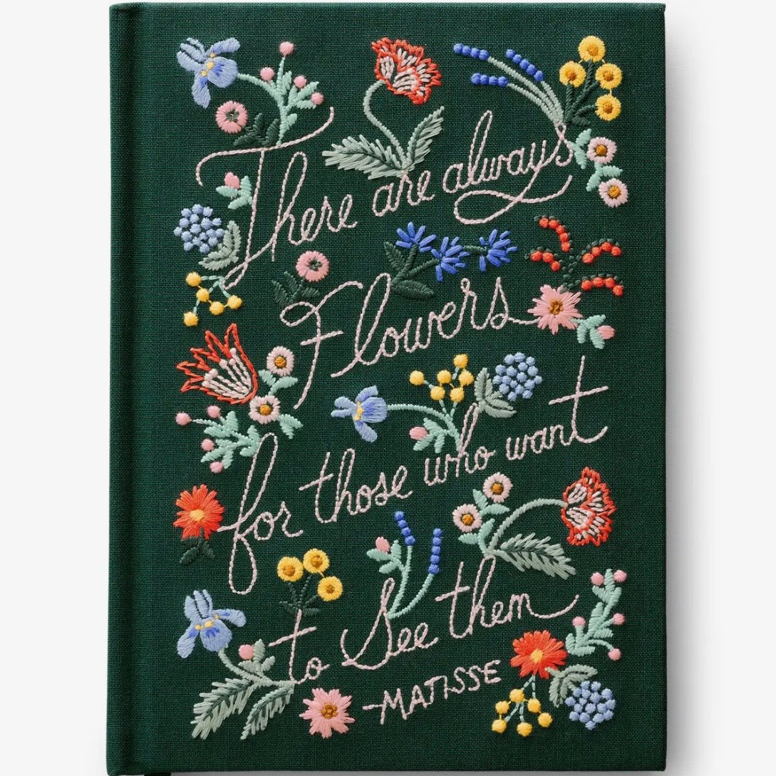There Are Always Flowers
Embroidered Journal