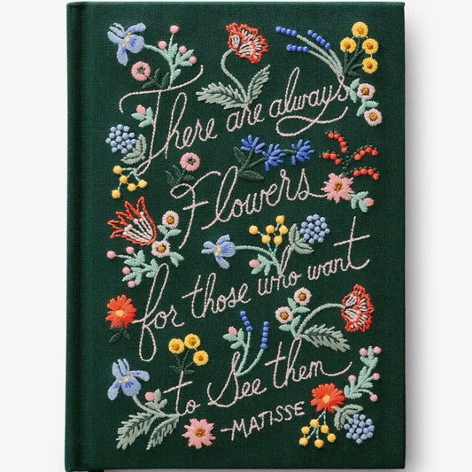 There Are Always Flowers
Embroidered Journal