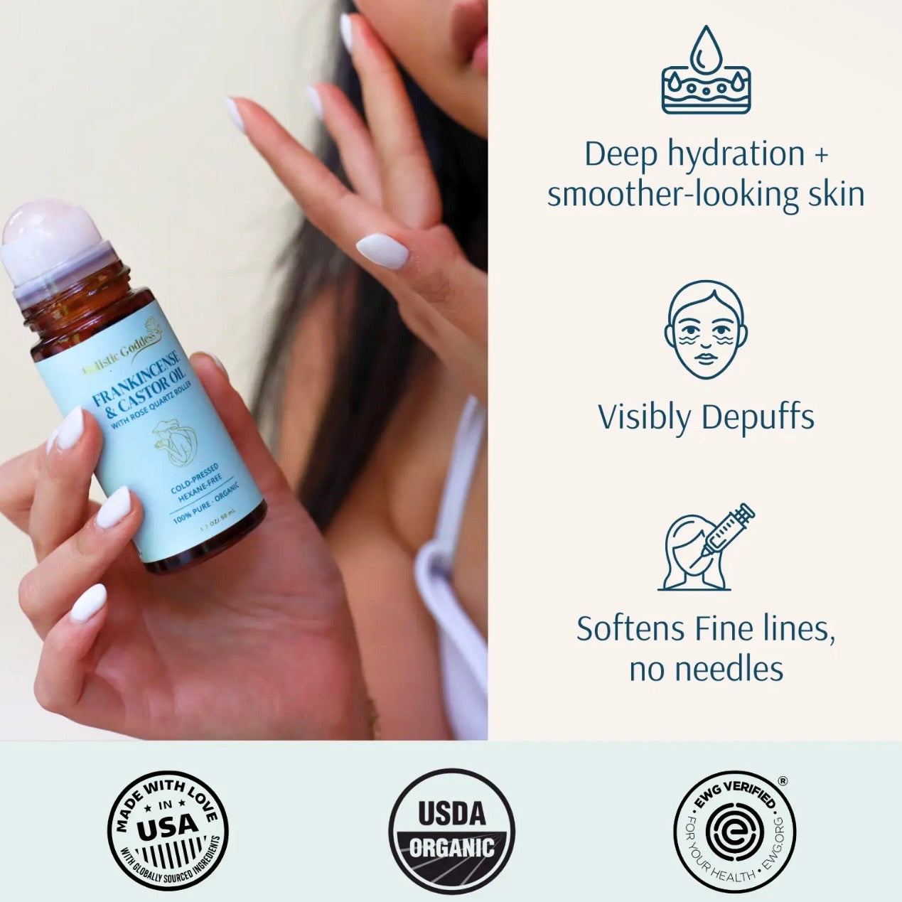 Organic Castor Oil Roll-On with Frankincense