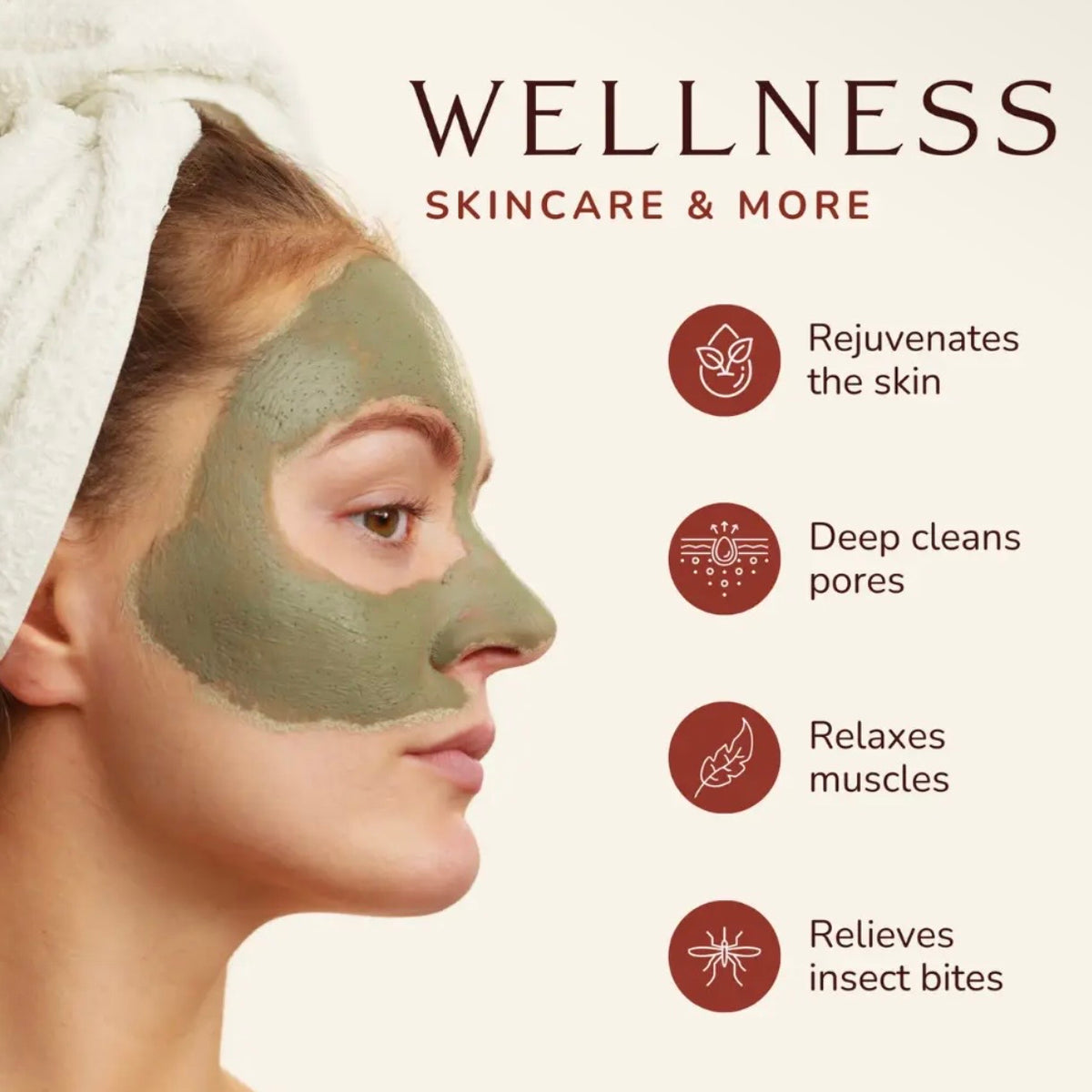 Bentonite Volcanic Clay Face Mask & Detox Mineral Bath