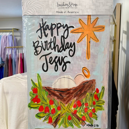 Garden Flag | Happy Birthday Jesus