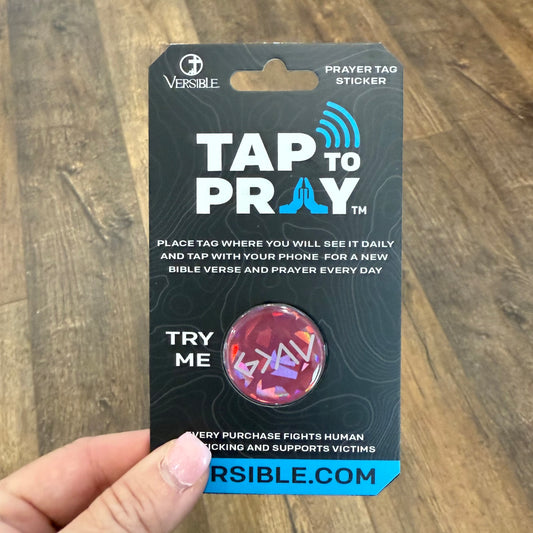 Tap To Pray Sticker | Pink Crystal + God Is Greater