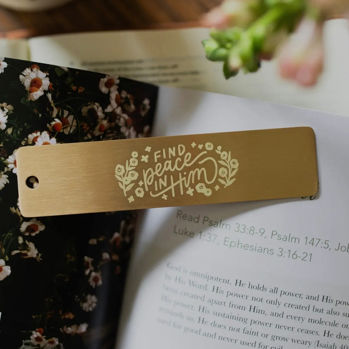Brass Ruler Bookmark | Find Peace