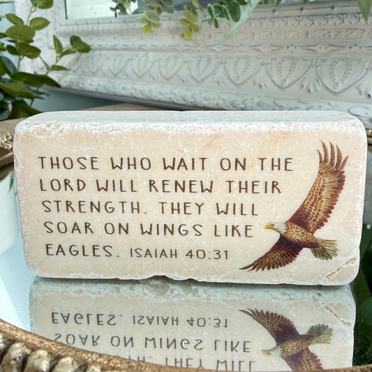 Scripture Stones | Eagle’s Wings | Half Block