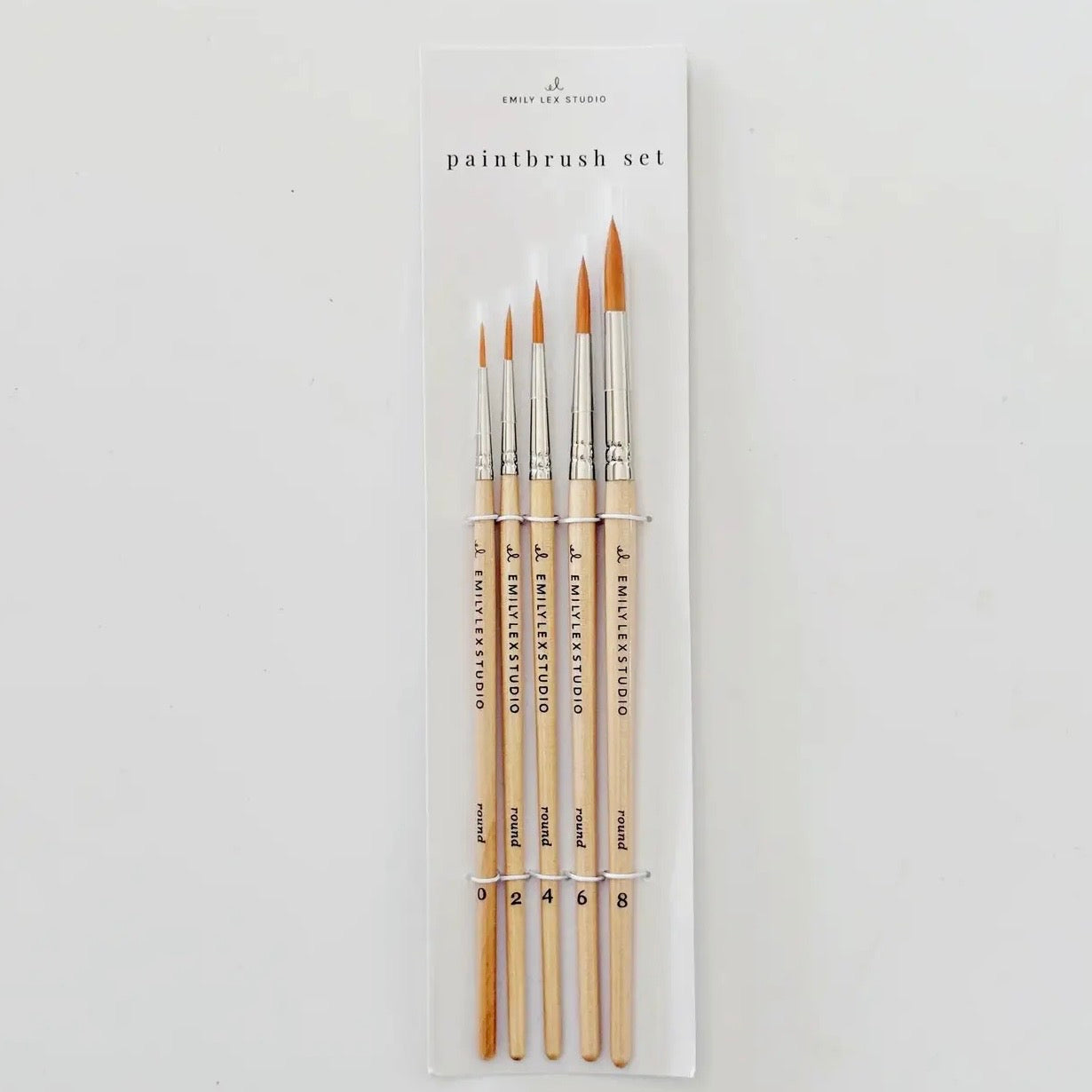 Watercolor Wooden Paintbrushes