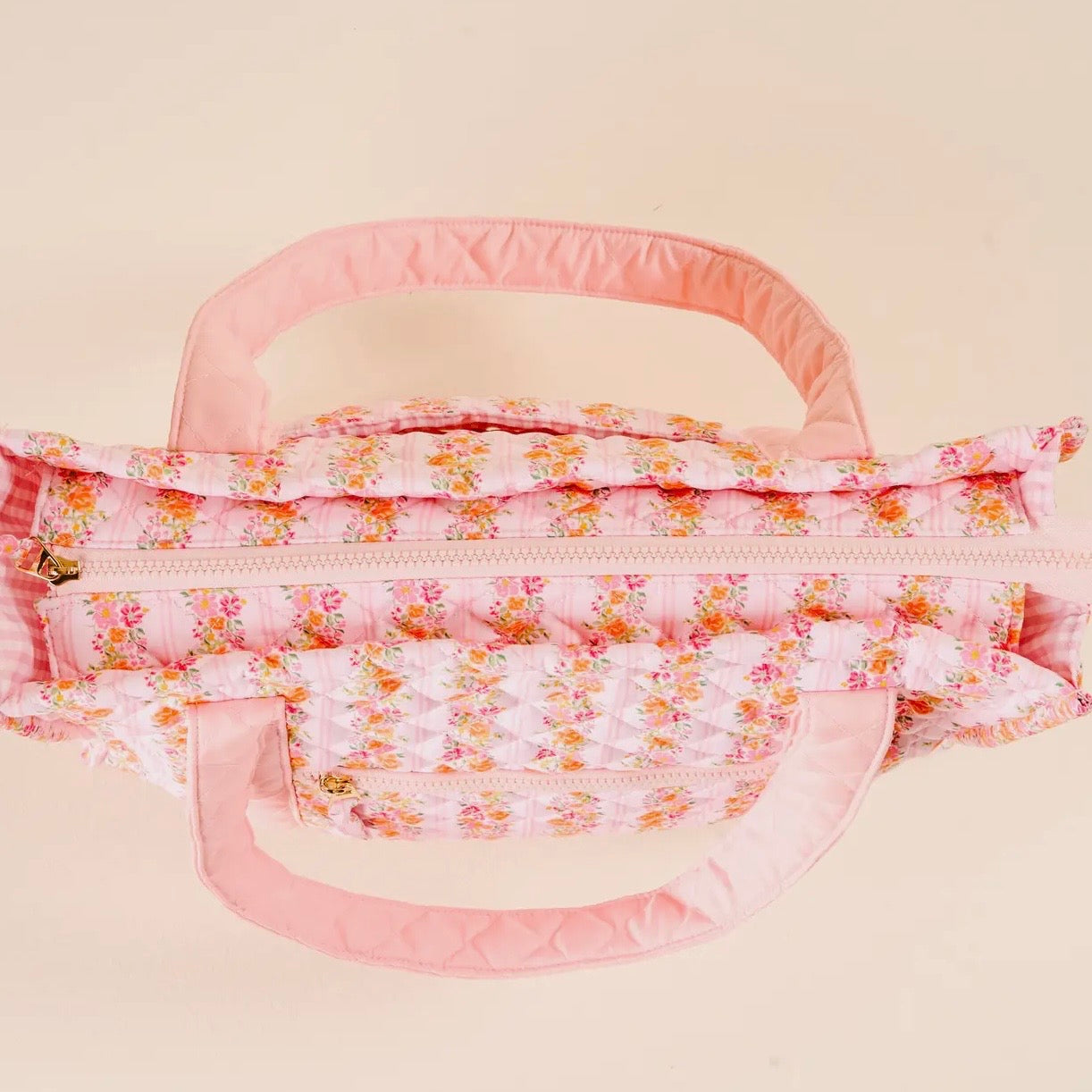 Quilted Tote Bag | Petal Parade Pink